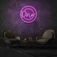 Biz Bu İşin Keyif Kısmındayız Restoranlara Özel Diner Yazılı Neon Tabela