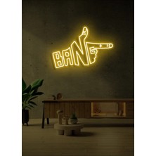 Biz Bu İşin Keyif Kısmındayız Bang Yazılı ve Şekilli Neon Tabela