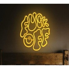 Biz Bu İşin Keyif Kısmındayız Yazılı Gülücük Şekilli Neon Tabela