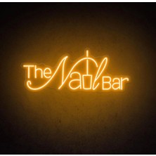 Biz Bu İşin Keyif Kısmındayız The Nail Bar Yazılı ve Şekilli Neon Tabela