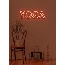 Biz Bu İşin Keyif Kısmındayız Yoga Yazılı Neon Tabela