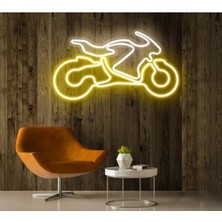 Biz Bu İşin Keyif Kısmındayız Rent A Carlara Özel Motor Figürlü Neon Tabela