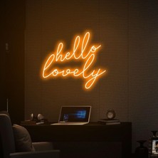 Biz Bu İşin Keyif Kısmındayız Hello Lovely Yazılı Neon Tabela