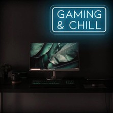 Biz Bu İşin Keyif Kısmındayız Gamıng & Chıll Yazılı Neon Tabela
