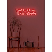 Biz Bu İşin Keyif Kısmındayız Yoga Yazılı Neon Tabela