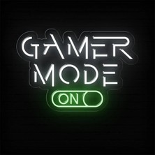Biz Bu İşin Keyif Kısmındayız Gamer Mode On Yazılı ve Şekilli Neon Tabela