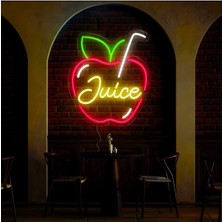 Biz Bu İşin Keyif Kısmındayız Juice Yazılı ve Şekilli Neon Tabela