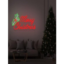 Biz Bu İşin Keyif Kısmındayız Merry Christmas Yazılı Yılbaşı Temalı Neon Tabela