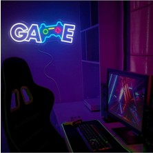 Biz Bu İşin Keyif Kısmındayız Game Yazılı ve Şekilli Neon Tabela