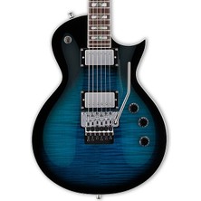 Esp Ltd LAS1FRFMBLKAQSB Alex Skolnick Signature As-1fr Black Aqua Sunburst Elektro Gitar | Alevli Kapak Floyd Rose Köprü
