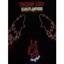 Biz Bu İşin Keyif Kısmındayız Doberman Köpek Pleksi Neon Tabela