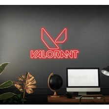 Biz Bu İşin Keyif Kısmındayız Valorant Yazılı ve Şekilli Neon Tabela