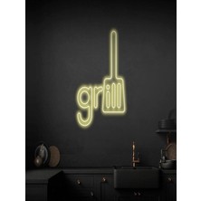Biz Bu İşin Keyif Kısmındayız Grill Mangal Neon Tabela
