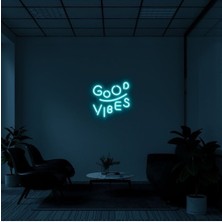 Biz Bu İşin Keyif Kısmındayız Good Vıbes Yazılı Neon Tabela
