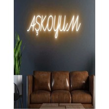 Biz Bu İşin Keyif Kısmındayız Aşkoyum Yazılı Neon Tabela