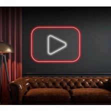 Biz Bu İşin Keyif Kısmındayız Youtube Logo Neon Tabela