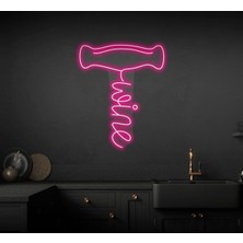 Biz Bu İşin Keyif Kısmındayız Wine Yazılı ve Şekilli Neon Tabela