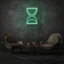 Biz Bu İşin Keyif Kısmındayız Kum Saati Figürlü Neon Tabela