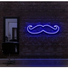Biz Bu İşin Keyif Kısmındayız Bıyık Figürlü Neon Tabela