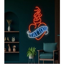 Biz Bu İşin Keyif Kısmındayız Tattoos Yazılı Neon Tabela