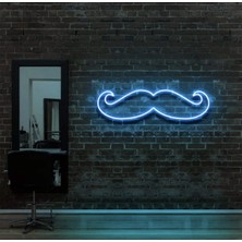 Biz Bu İşin Keyif Kısmındayız Bıyık Figürlü Neon Tabela