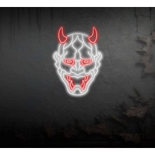 Biz Bu İşin Keyif Kısmındayız Lucifer Şeytan Figürlü Neon Tabela