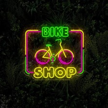 Biz Bu İşin Keyif Kısmındayız Bıke Shop Yazılı ve Şekilli Neon Tabela