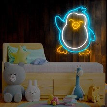 Biz Bu İşin Keyif Kısmındayız Penguen Figürlü Neon Tabela