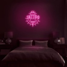 Biz Bu İşin Keyif Kısmındayız Tattoo Yazılı ve Şekilli Neon Tabela