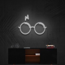 Biz Bu İşin Keyif Kısmındayız Harry Potter Gözlük ve Yara Izli Neon Tabela