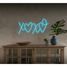 Biz Bu İşin Keyif Kısmındayız Xoxo Yazılı ve Şekilli Neon Tabela