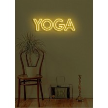 Biz Bu İşin Keyif Kısmındayız Yoga Yazılı Neon Tabela