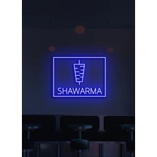 Biz Bu İşin Keyif Kısmındayız Shawarma Yazılı ve Şekilli Neon Tabela