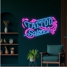 Biz Bu İşin Keyif Kısmındayız Tattoo Salon Yazılı Neon Tabela