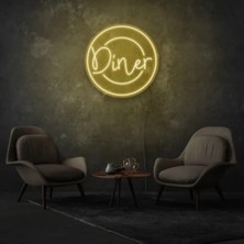 Biz Bu İşin Keyif Kısmındayız Restoranlara Özel Diner Yazılı Neon Tabela