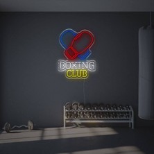 Biz Bu İşin Keyif Kısmındayız Boxıng Club Yazılı ve Şekilli Neon Tabela