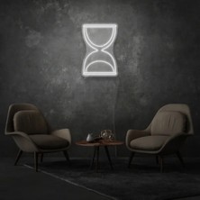 Biz Bu İşin Keyif Kısmındayız Kum Saati Figürlü Neon Tabela