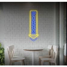 Biz Bu İşin Keyif Kısmındayız Pizza Yazılı Neon Tabela