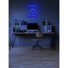 Biz Bu İşin Keyif Kısmındayız I Shoot People Yazılı ve Şekilli Neon Tabela