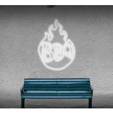 Biz Bu İşin Keyif Kısmındayız Bbq Yazılı ve Şekilli Neon Tabela