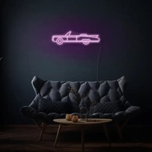 Biz Bu İşin Keyif Kısmındayız Rent A Carlara Özel Araba Figürlü Neon Tabela