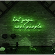 Biz Bu İşin Keyif Kısmındayız Hot Yoga Cool People Yazılı Neon Tabela