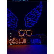 Biz Bu İşin Keyif Kısmındayız Gözlük-Lens Yazılı ve Şekilli Neon Tabela