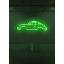 Biz Bu İşin Keyif Kısmındayız Rent A Carlara Özel Retro Araba Figürlü Neon Tabela