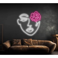 Biz Bu İşin Keyif Kısmındayız Aesthetic Kadın Silüet Neon Tabela