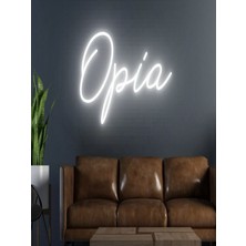 Biz Bu İşin Keyif Kısmındayız Opia Yazılı Neon Tabela