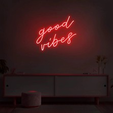 Biz Bu İşin Keyif Kısmındayız Good Vibes Yazılı Neon Tabela