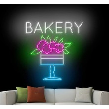 Biz Bu İşin Keyif Kısmındayız Bakery Yazılı ve Şekilli Neon Tabela