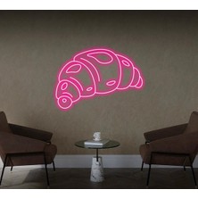 Biz Bu İşin Keyif Kısmındayız Kruvasan Şekilli Neon Tabela