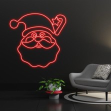 Biz Bu İşin Keyif Kısmındayız Noel Baba Figürlü Yılbaşı Temalı Neon Tabela
